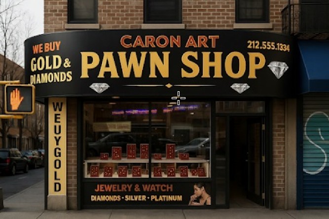 Caron Art Pawn Shop Logo